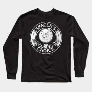 Spacer Choice Distressed White Logo Long Sleeve T-Shirt